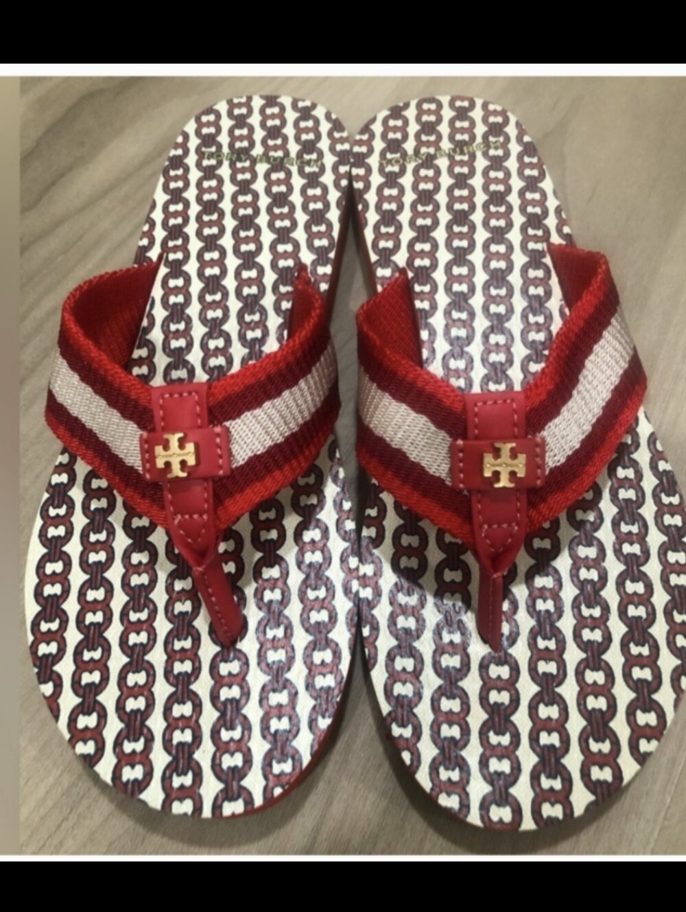 NEW Tory Burch Gemini Link Logo Flip Flops – Size 6? (Unlisted)